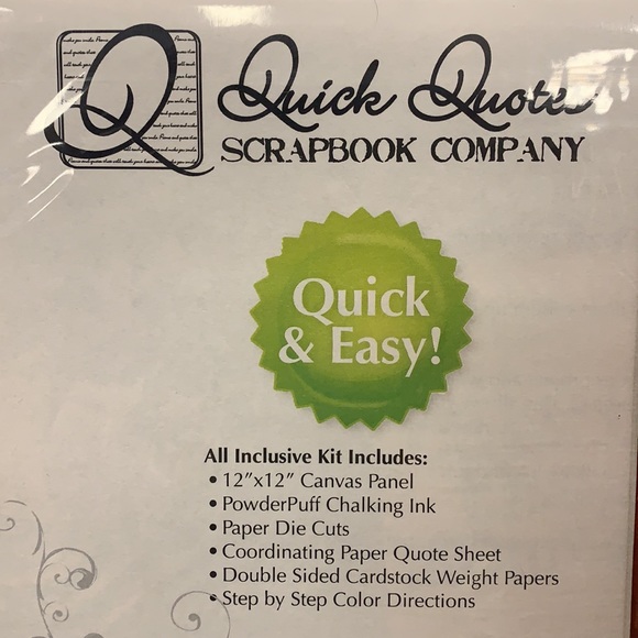 Scrapbook Canvas Panel Kit - New Sealed in Package by Quick Quotes Scrapbook Co - Picture 2 of 6